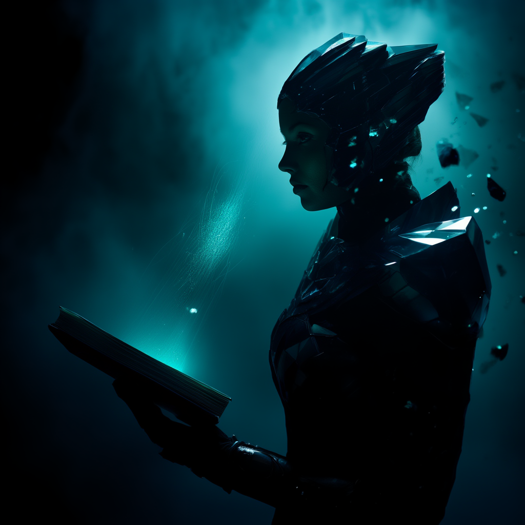 Obsidian, the knowledge vault, holding a book-shaped keypass badge with pages fanning out.